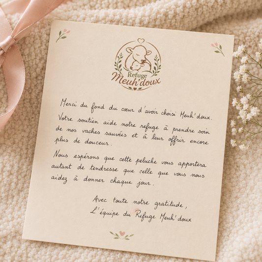 Lettre de remerciement personnalisée