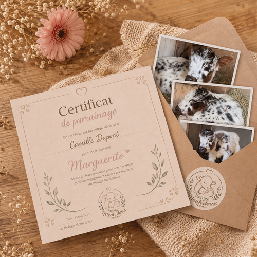 Certificat de parrainage + enveloppe photo