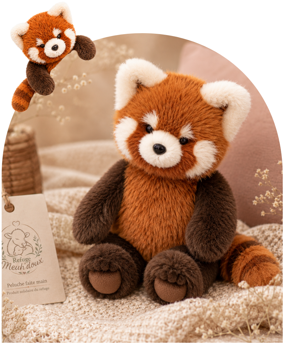 Peluche Meuh'doux faite main