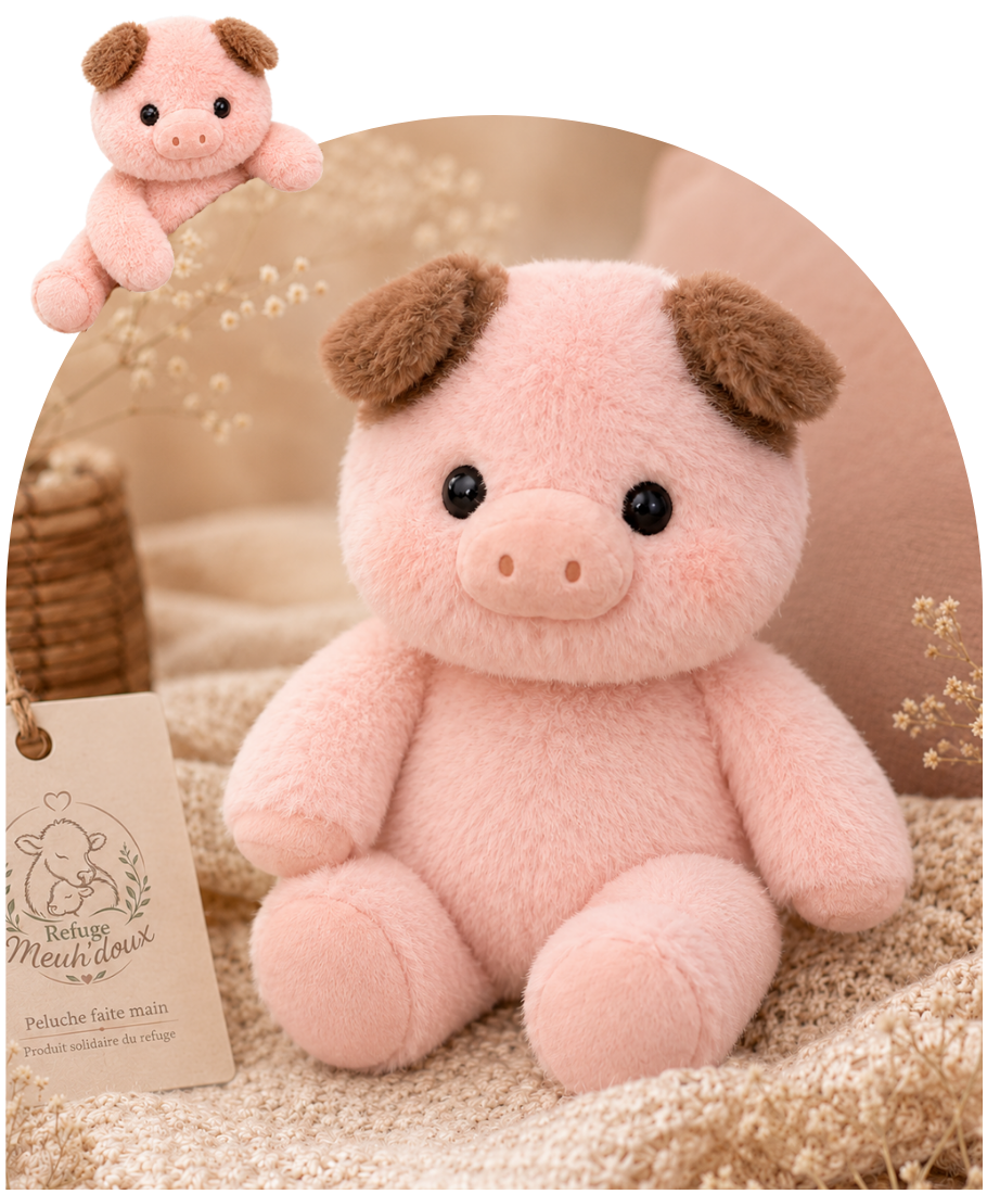 Peluche Meuh'doux faite main
