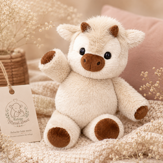 Peluche Meuh'doux faite main